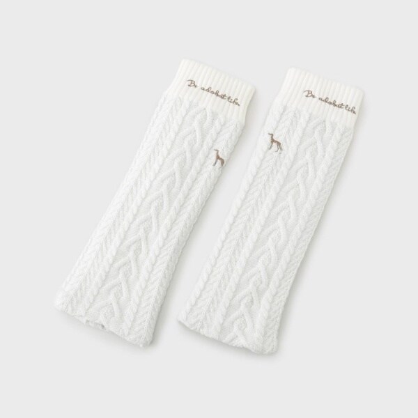 アダバット！可愛い ホワイト ケーブル編み レッグウォーマー ニット素材 レッグウォーマー | アダバット(adabat) | マルイウェブ