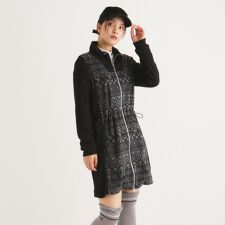 【吸湿発熱】JAZZデザイン フルジップワンピ―ス