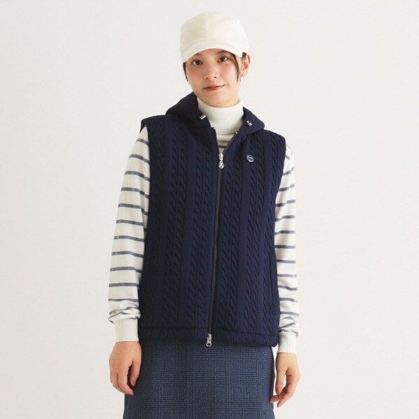 adabat - 美品　アダバットのベストチュニック ワンピース UVカット／吸水速乾 クールタッチロゴラインワンピース
