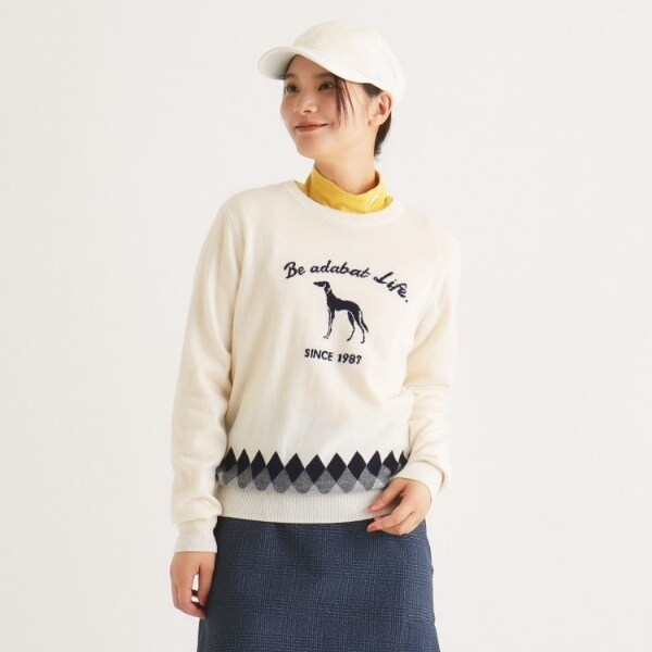 アダバット（adabat）/ロゴデザイン 長袖カシミヤセーター ロゴデザイン 長袖カシミヤセーター | アダバット(adabat) | マルイ
