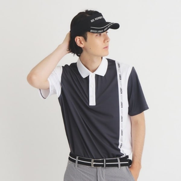 新品【adabat】アダバット　イニシャルロゴデザイン　半袖ポロシャツ　Ｍ ADBT】イニシャルロゴデザイン 半袖ポロシャツ（ポロシャツ