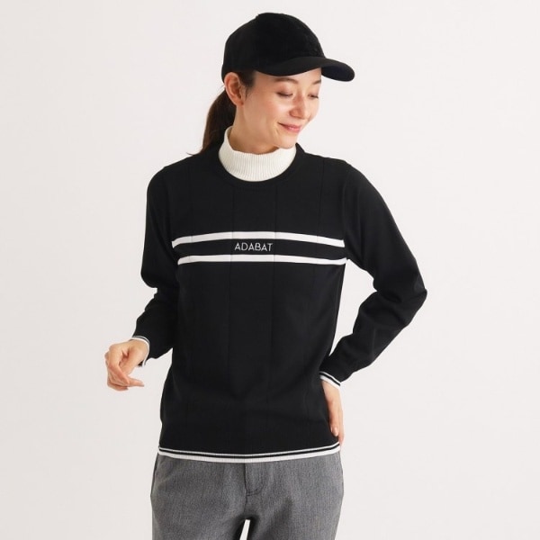 ラインロゴデザイン クルーネックセーター | アダバット(adabat