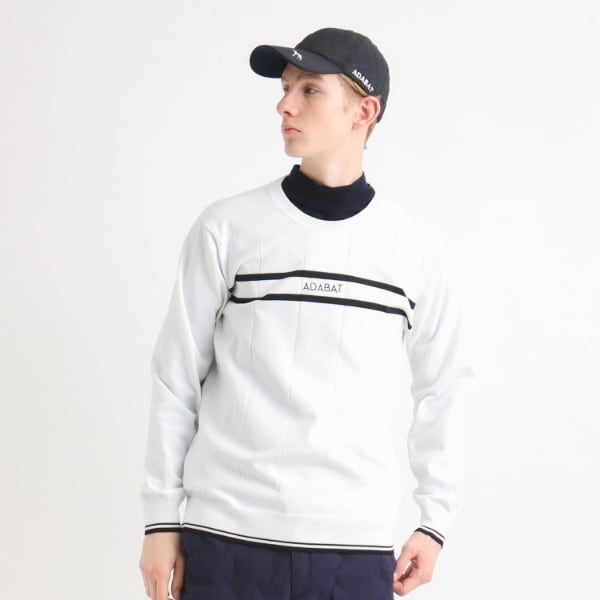 ラインロゴデザイン クルーネックセーター | アダバット(adabat