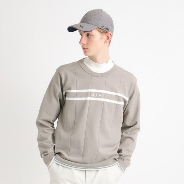 ラインロゴデザイン クルーネックセーター | アダバット(adabat