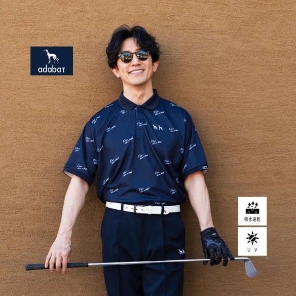 UVカット吸水速乾 櫻井貴史 adabatコラボバーディーポロシャツ セール】UVカット/吸水速乾 櫻井貴史 adabatコラボバーディー