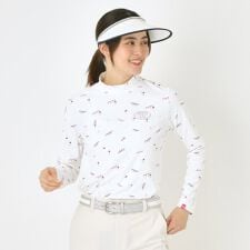 アダバット(adabat)の千鳥小紋モックネックプルオーバー