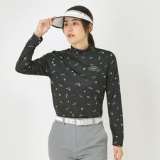 アダバット(adabat)の千鳥小紋モックネックプルオーバー