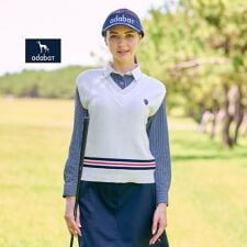 【ADABAT NAVY】オフショルダーチルデンベスト