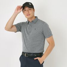 【吸水速乾】千鳥ジャカードポロシャツ