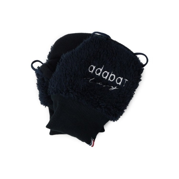 新品　タグ付　adabat ブラックファーバイザー　アームカバー　防寒　黒　上品 新品 タグ付 adabat ブラックファーバイザー アームカバー 防寒 黒