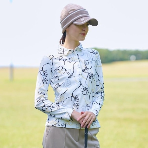 【ハローキティ】総柄デザイン 半袖ポロシャツ／アダバット（adabat） ハローキティ】総柄デザイン 半袖ポロシャツ | アダバット