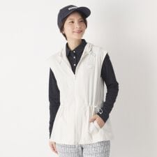 【撥水】ジップフーディーロングベスト
