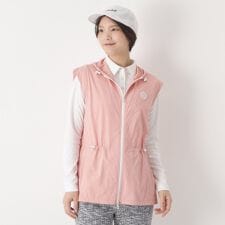 【撥水】ジップフーディーロングベスト