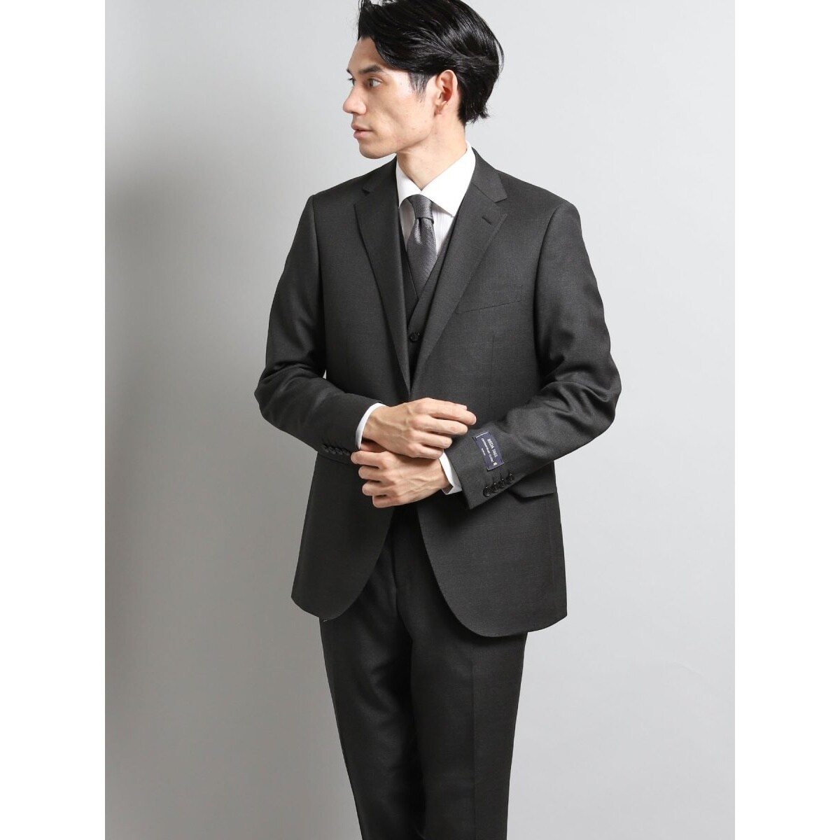 ナノユニバース REDA】ビジネススーツ セットアップ グレー M ウール 