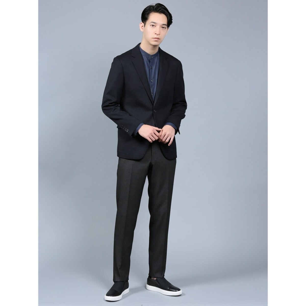 リップラップ メンズ スーツ セットアップ 2tuck slacks-