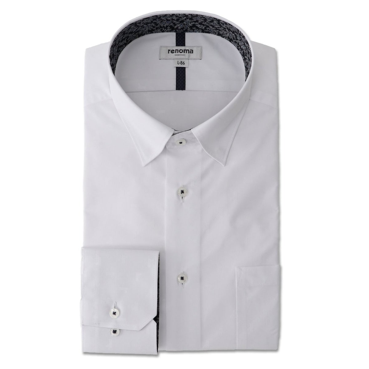 レノマ オム 形態安定 ショートスナップダウン ビジネスドレス長袖