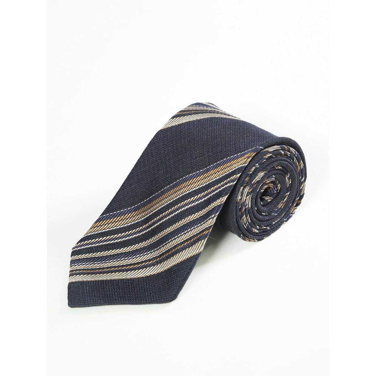 アレキサンダージュリアン イタリア生地日本製 三者混ストライプ柄