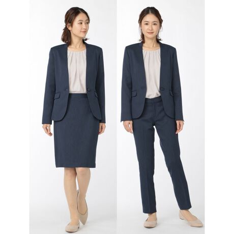 m.f.エディトリアル カラーレスジャケット＋スカート＋パンツ 3ピース  