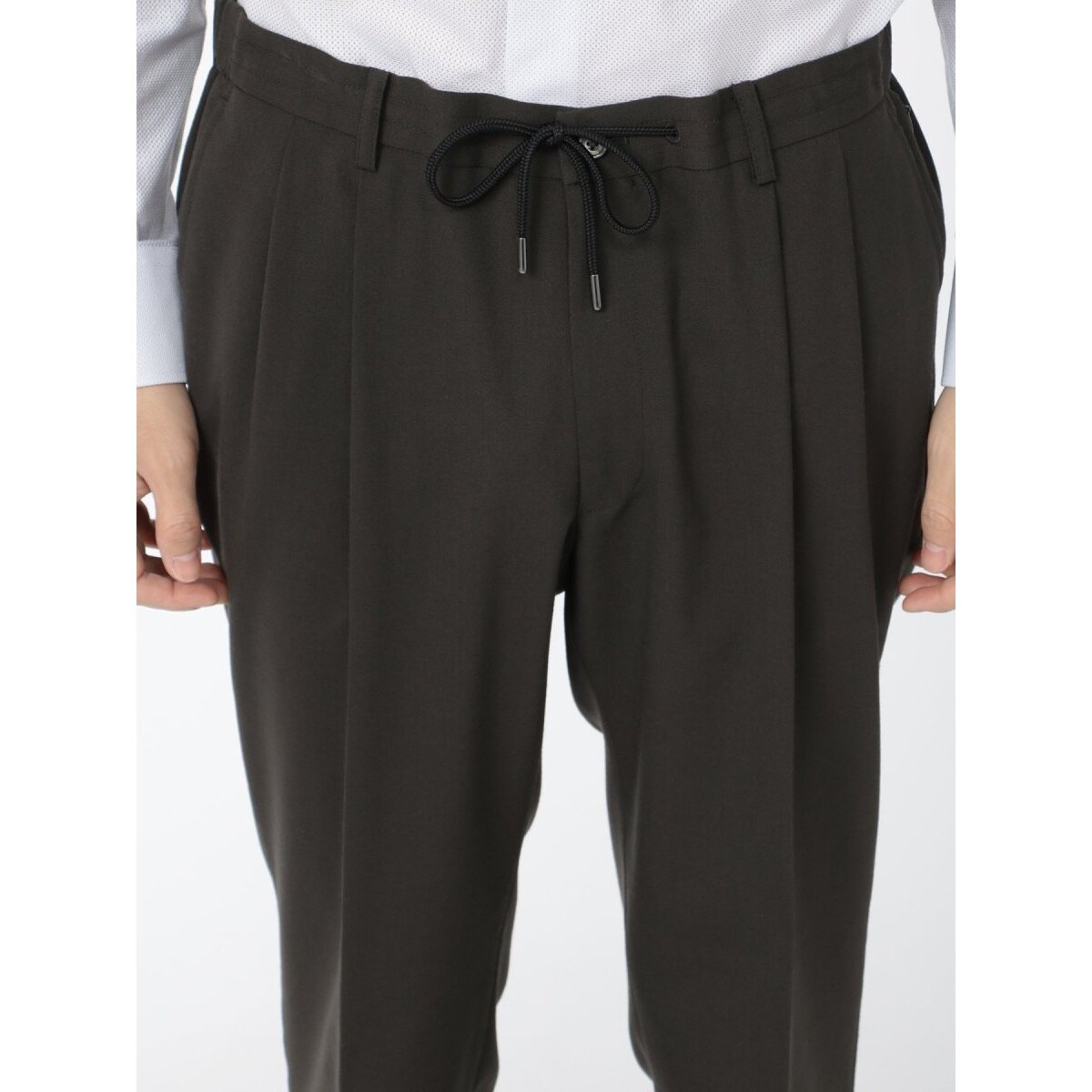 アレキサンダージュリアン ストレッチ ノータックスラックス 無地