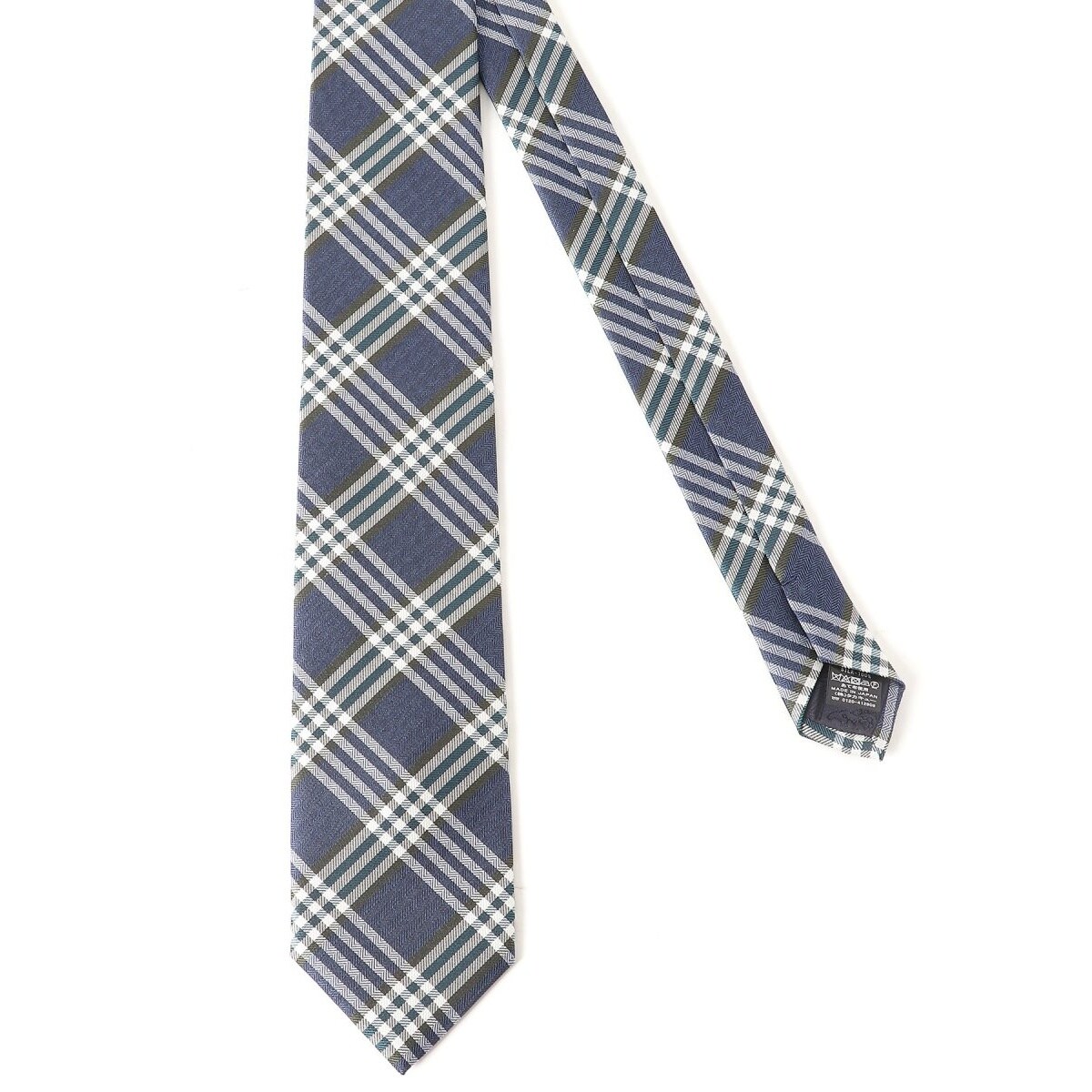アレキサンダージュリアン 日本製 シルクチェック柄 ネクタイ 8.0cm幅