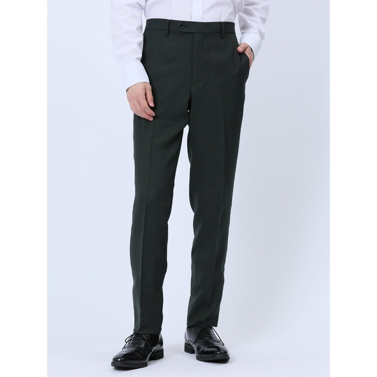 タカキュー（TAKA−Q）/タカキュー ウールライク ノータックビジネスパンツ ドビー黒 タカキュー ウールライク ノータックビジネスパンツ ドビー黒