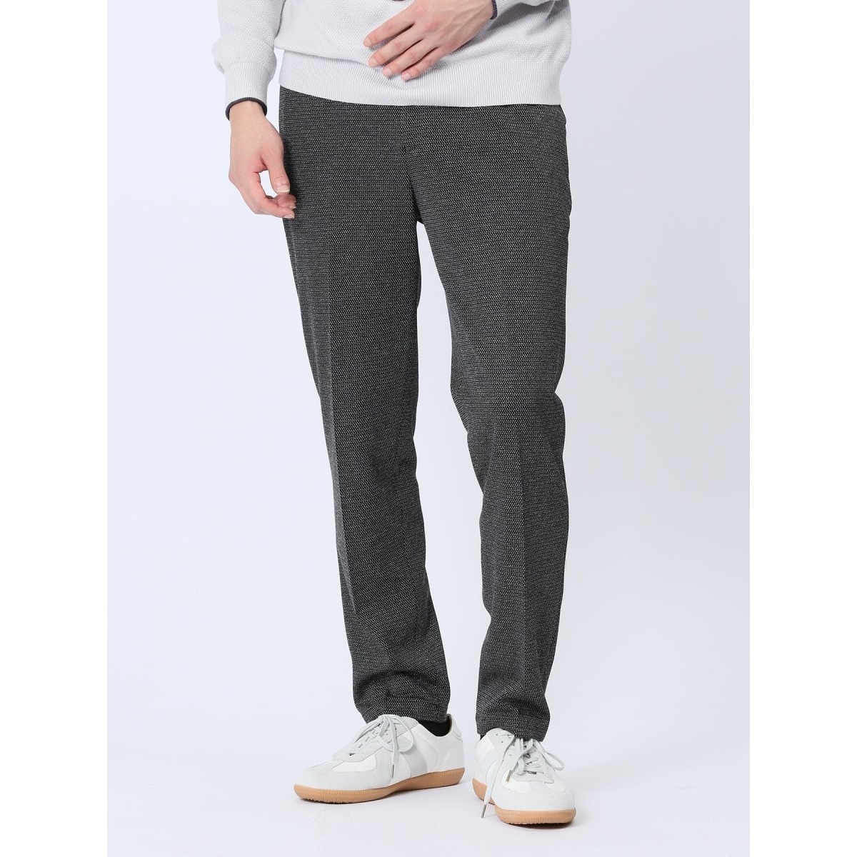 レノマ オム 裏起毛ストレッチ カモフラ柄 スリムトラウザーパンツ