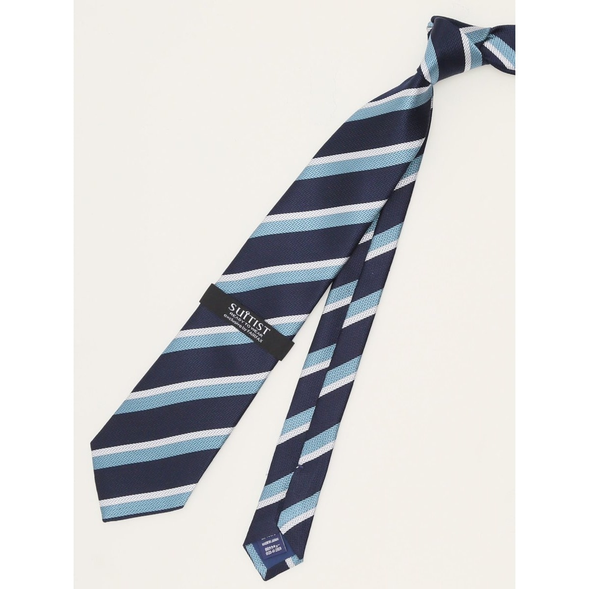 スーティスト×FAIRFAX シルクストライプ柄 ネクタイ 8.0cm幅
