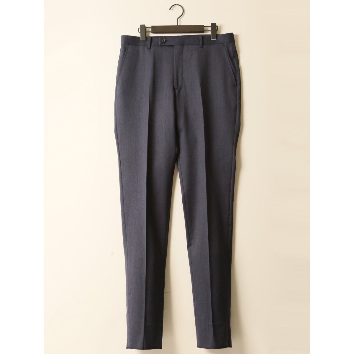 ウール100％】スーティスト ノータックビジネスパンツ 杢青