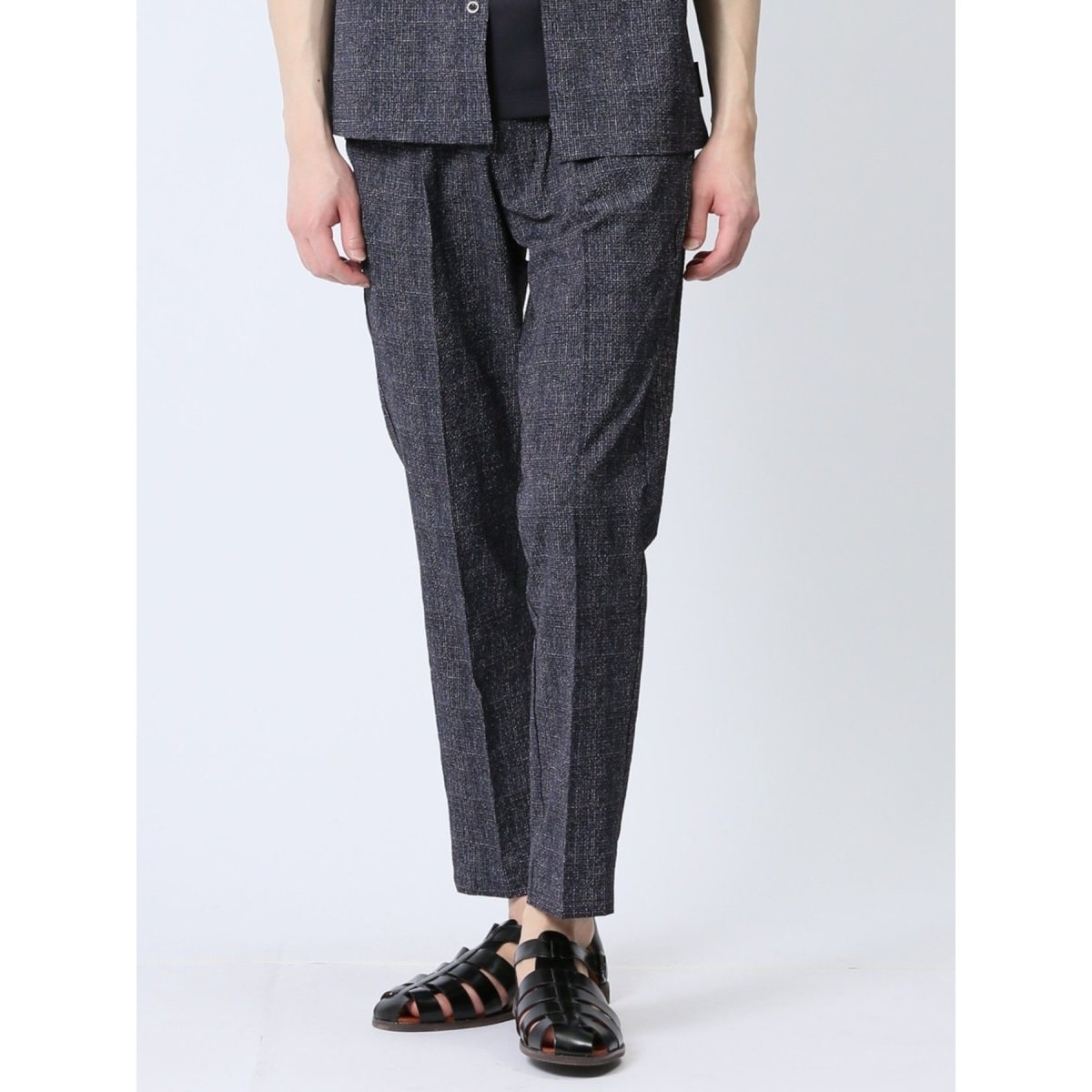 タカキュー（TAKA−Q）/レノマ オム サッカープリント トラウザーパンツ(セットアップ可能) レノマ オム サッカープリント トラウザーパンツ(セットアップ可能