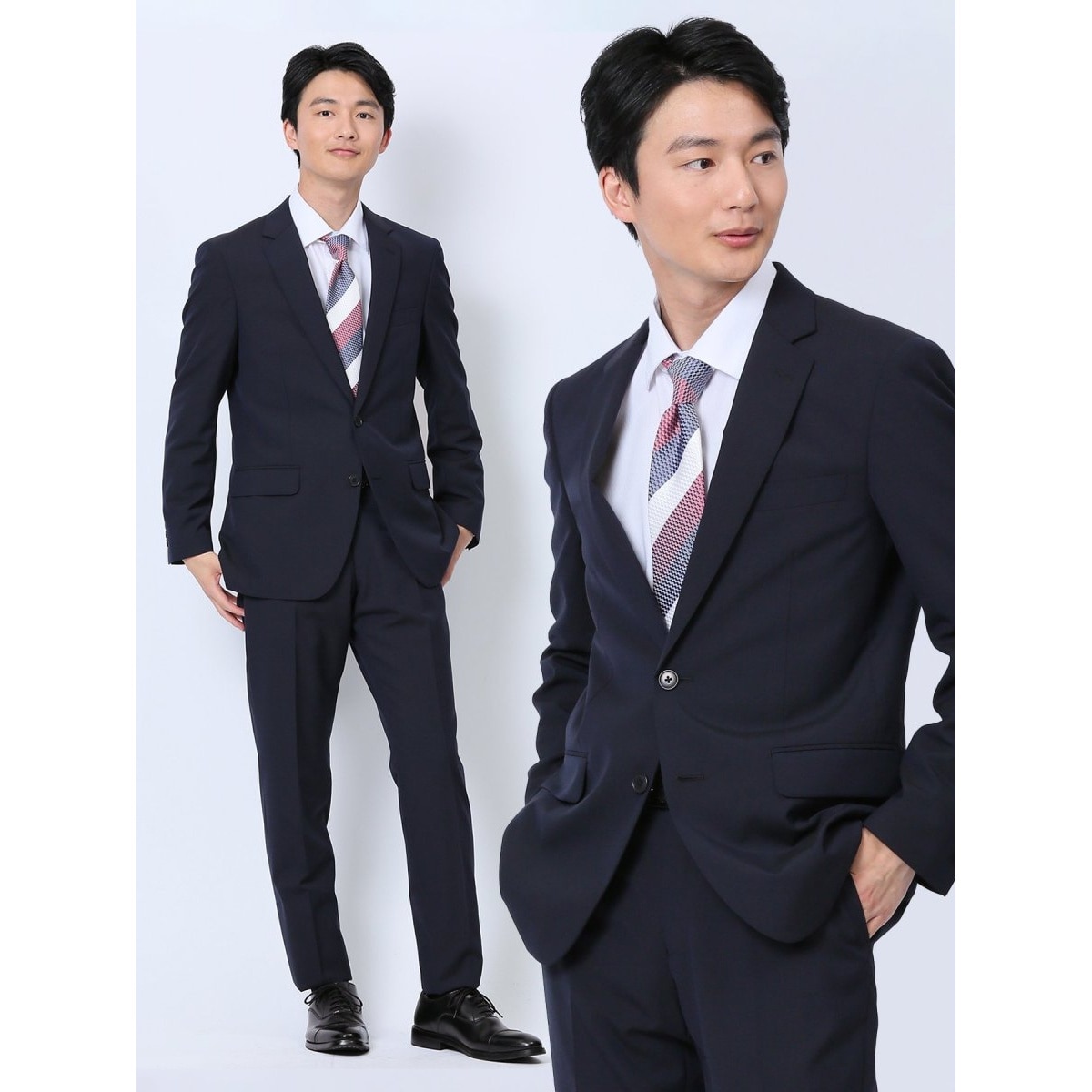 ウール混 パンツウォッシャブル】タカキュー 2ボタン2ピース