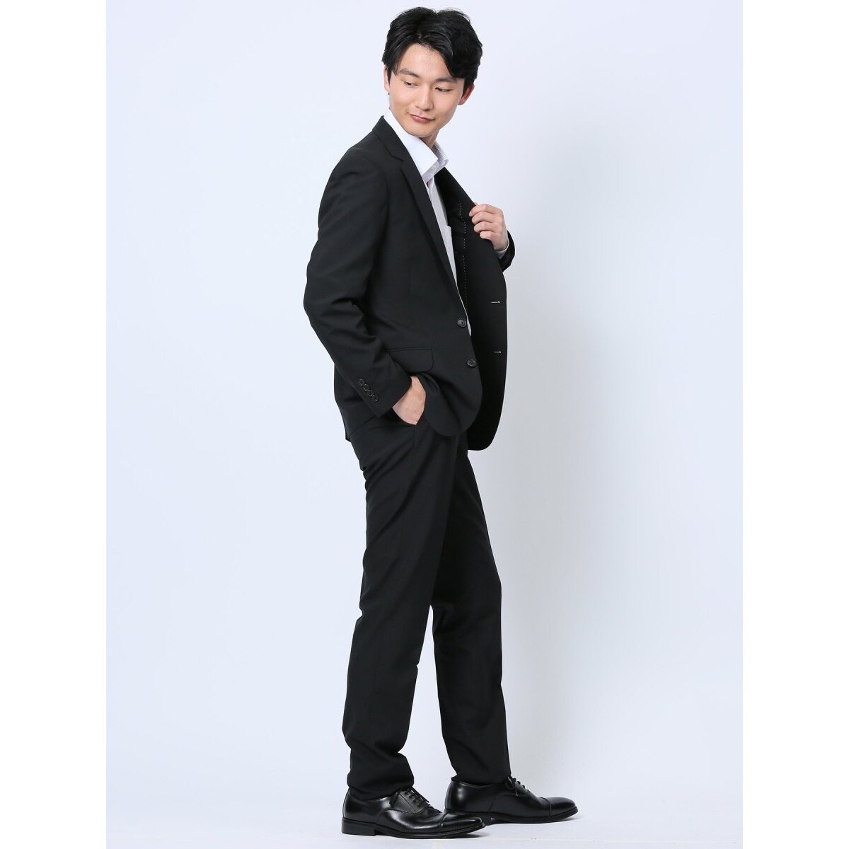 ウール混 パンツウォッシャブル】タカキュー 2ボタン2ピース