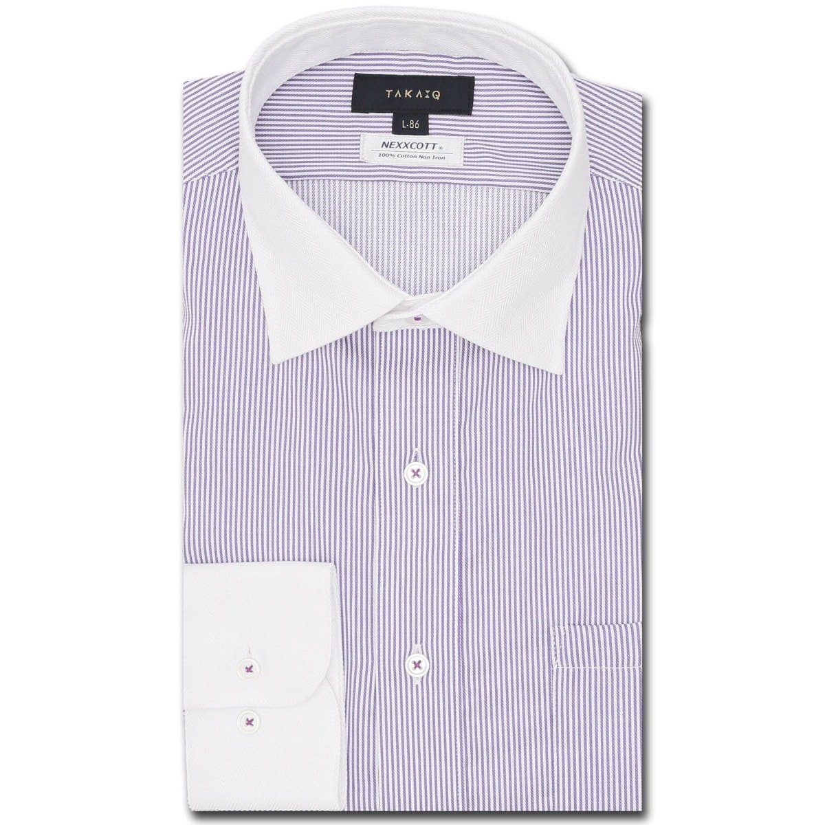 綿100％】【形態安定】スーティスト ワイドカラー ビジネスドレス長袖