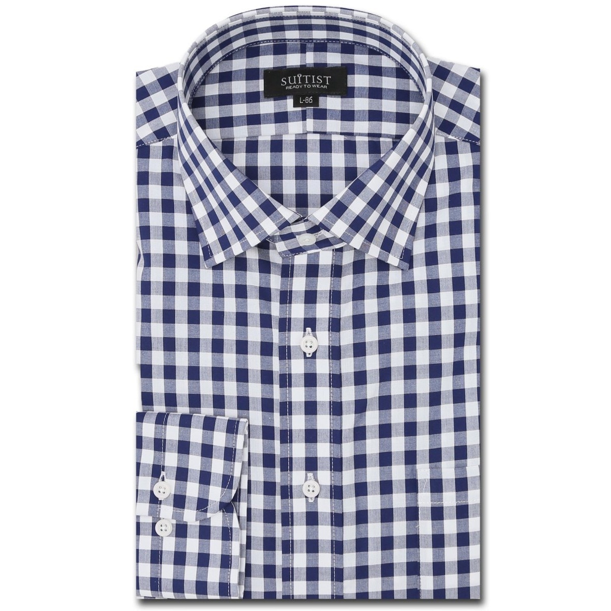 綿100％】【形態安定】スーティスト ワイドカラー ビジネスドレス長袖