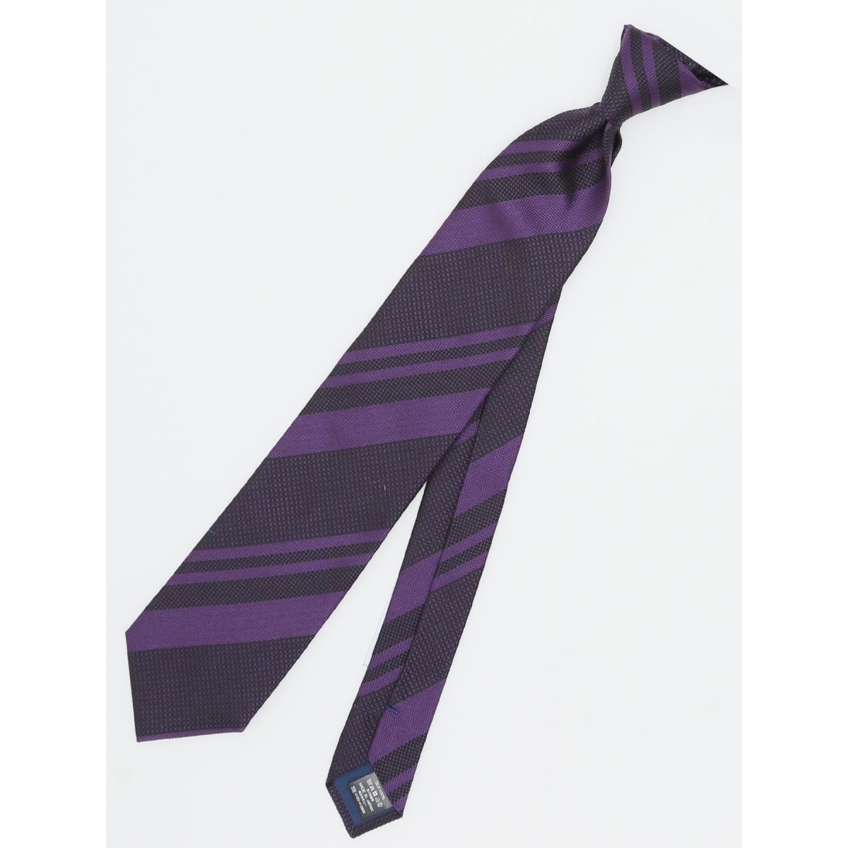 スーティスト 日本製 シルクストライプ柄 ネクタイ 8.0cm幅