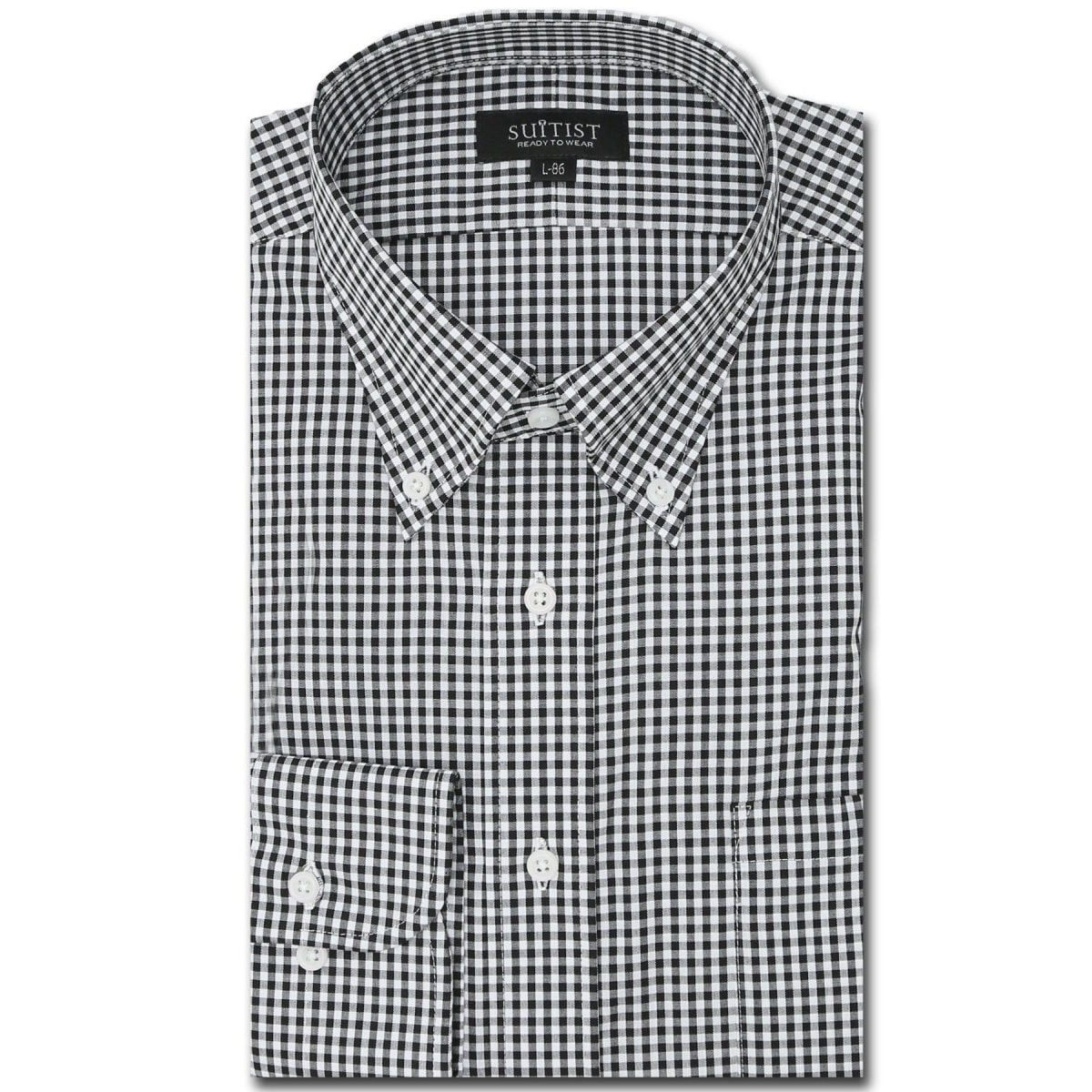 綿100％】【形態安定】スーティスト ワイドカラー ビジネスドレス長袖