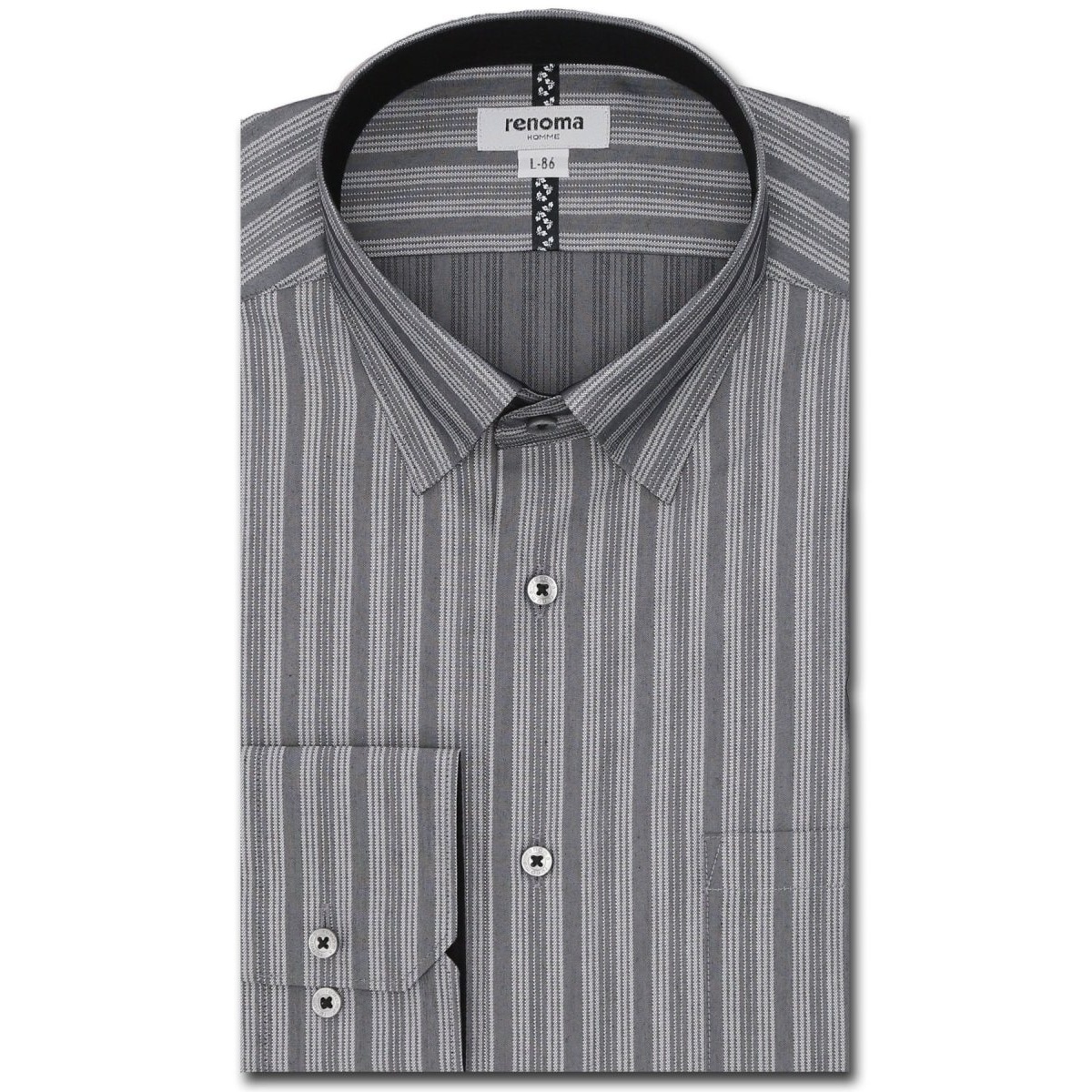 レノマオム 形態安定 3枚衿風ボタンダウン ビジネスドレス長袖シャツ