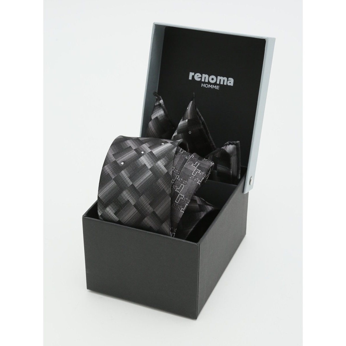 タカキュー（TAKA−Q）/スーティスト シルク パネル柄 ナロータイ&チーフセット スーティスト シルク パネル柄 ナロータイ&チーフセット | タカキュー