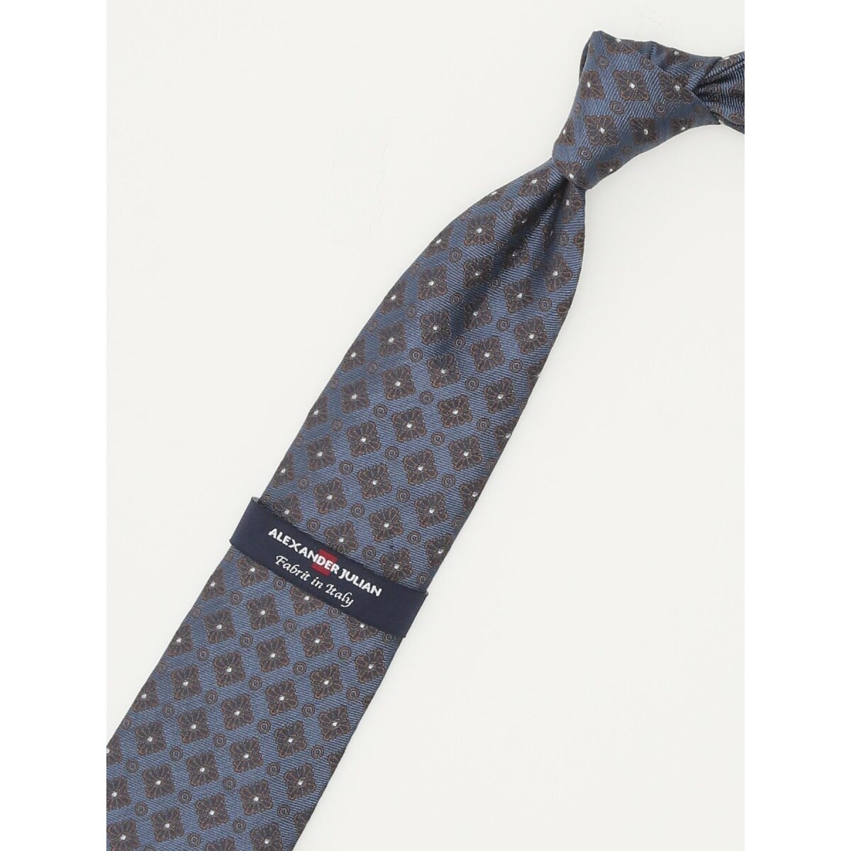 アレキサンダージュリアン イタリア生地 小紋柄 ネクタイ 8.0cm幅