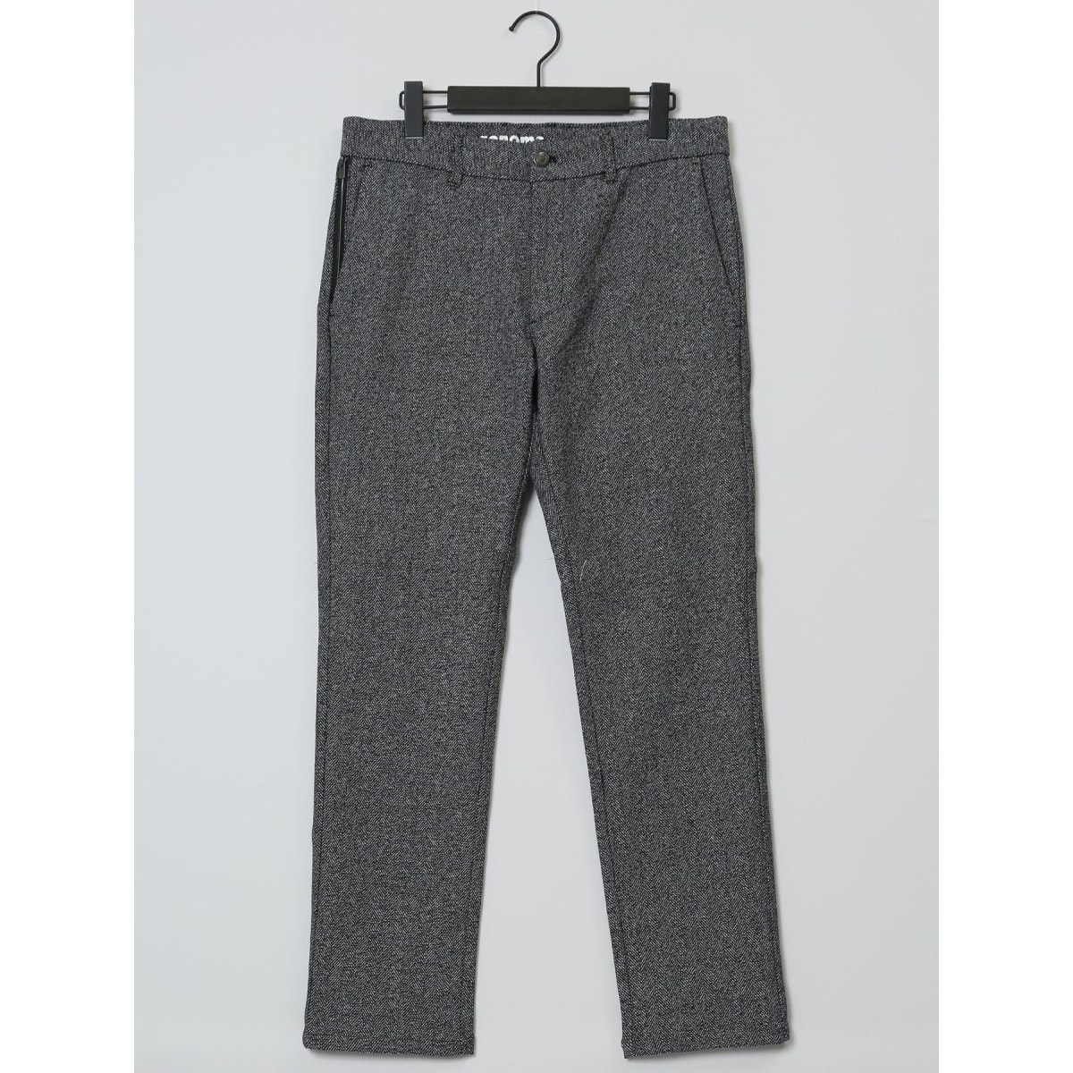 レノマ オム ストレッチ ヘリンボン トラウザースリムパンツ