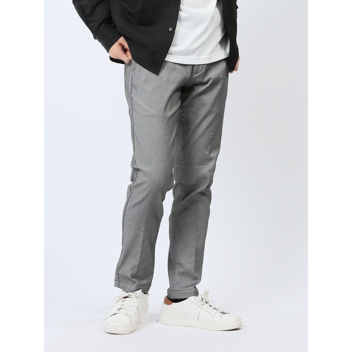 レノマ オム ストレッチ カモフラ トラウザースリムパンツ