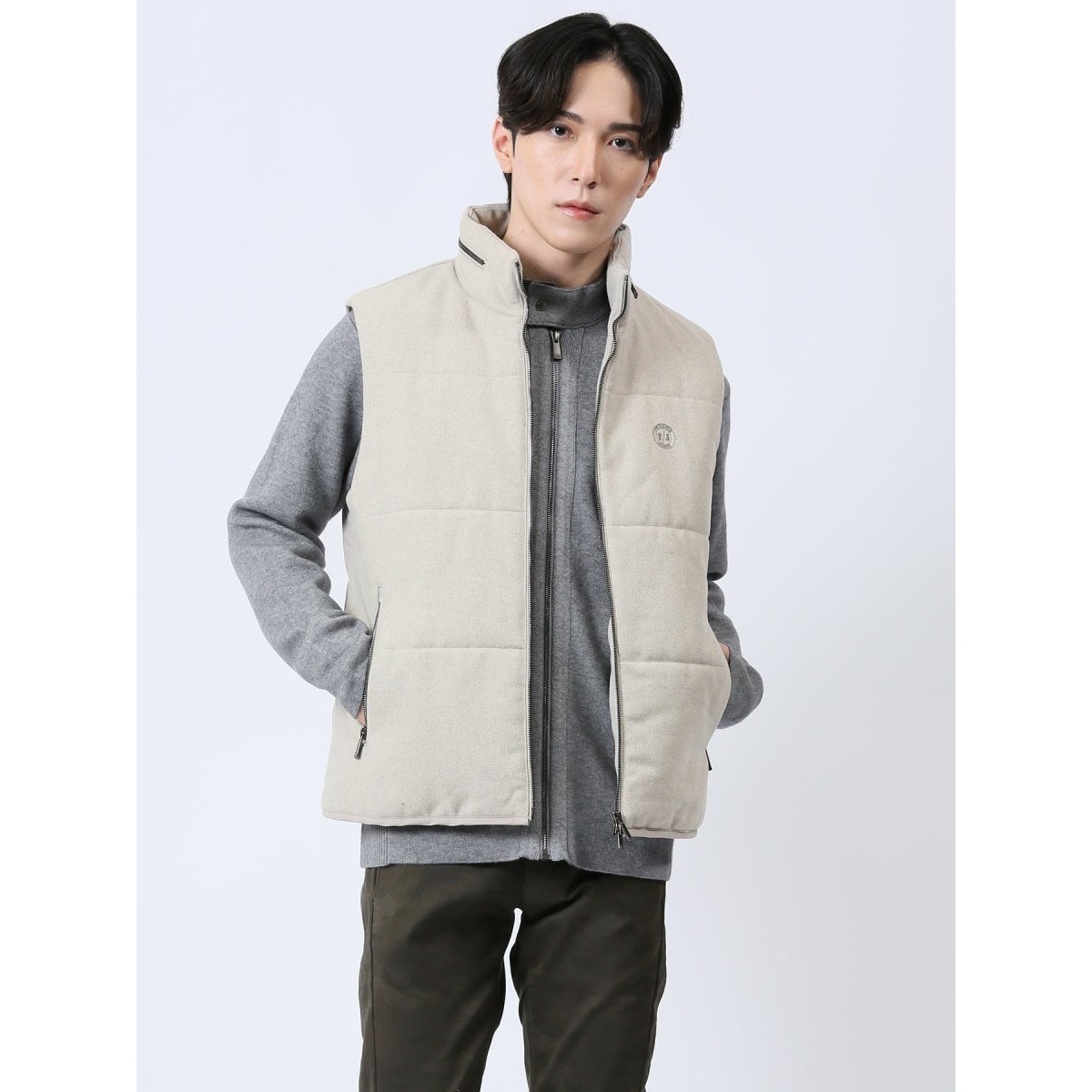 タカキュー（TAKA−Q）/レノマ オム ウール ハイブリッド切替 中綿ベスト レノマ オム ウール ハイブリッド切替 中綿ベスト | タカキュー(TAKA-Q