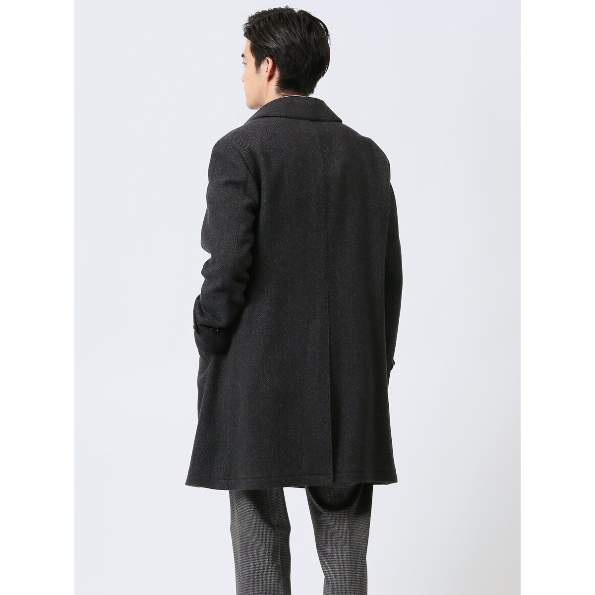 【TAKA-Q】ウール混 ステンカラーコート TAKA-Q｜ウール混 ステンカラーコート カルゼグレー | Rakuten Fashion