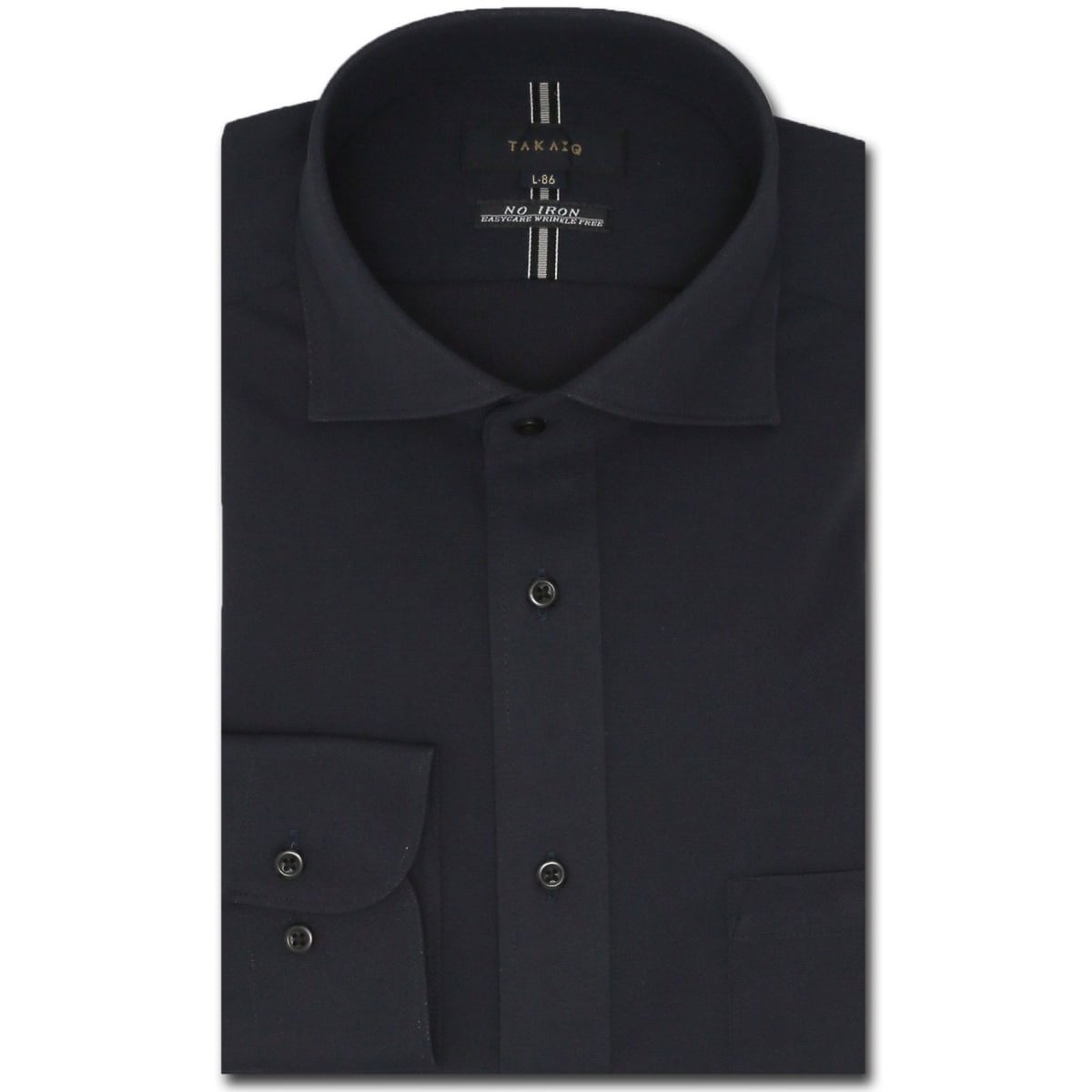 【NEW】タカキュー（TAKA−Q）/【モード イージーアイロン】レノマオム スナップダウン ビジネスドレス長袖シャツ モード イージーアイロン】レノマオム スナップダウン ビジネスドレス
