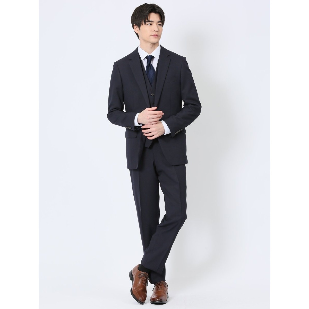 ストレッチ ウォッシャブル】スーティスト 2ボタン3ピース ビジネス