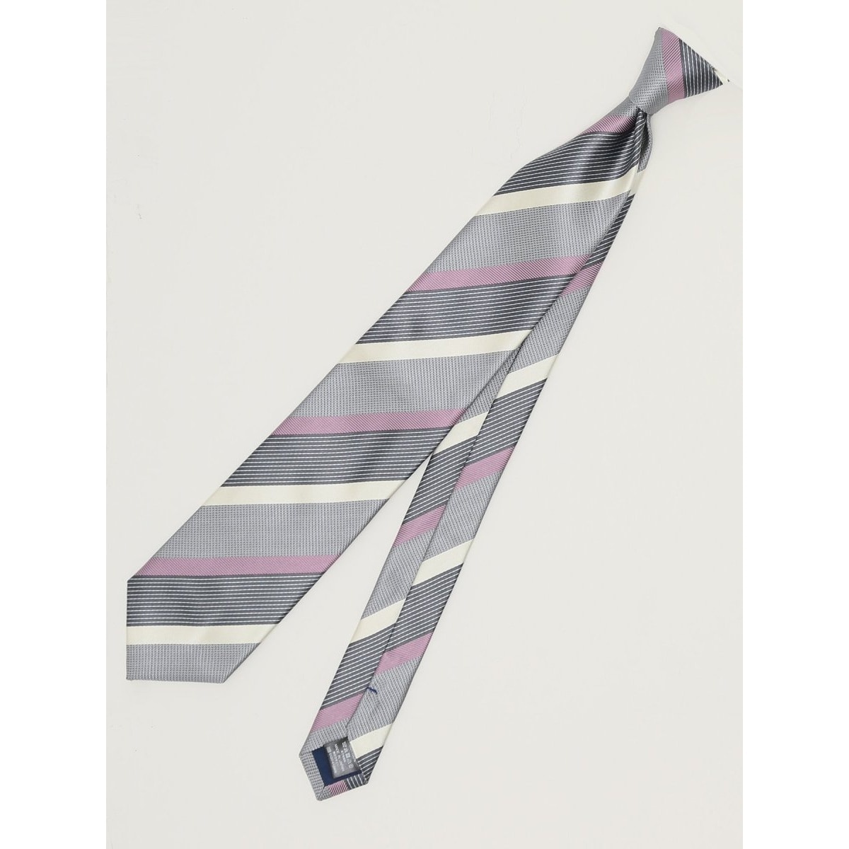 スーティスト 日本製 シルクストライプ柄 ネクタイ 8.0cm幅