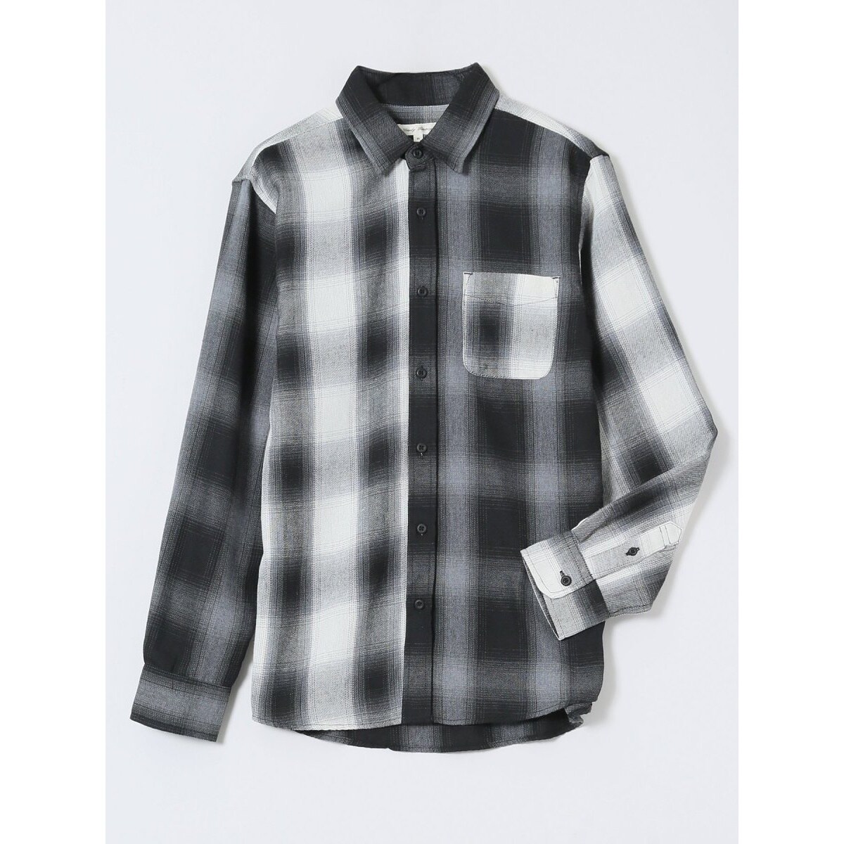 シェラック/SHELLAC カゴ染プリント レギュラーカラー長袖ロング