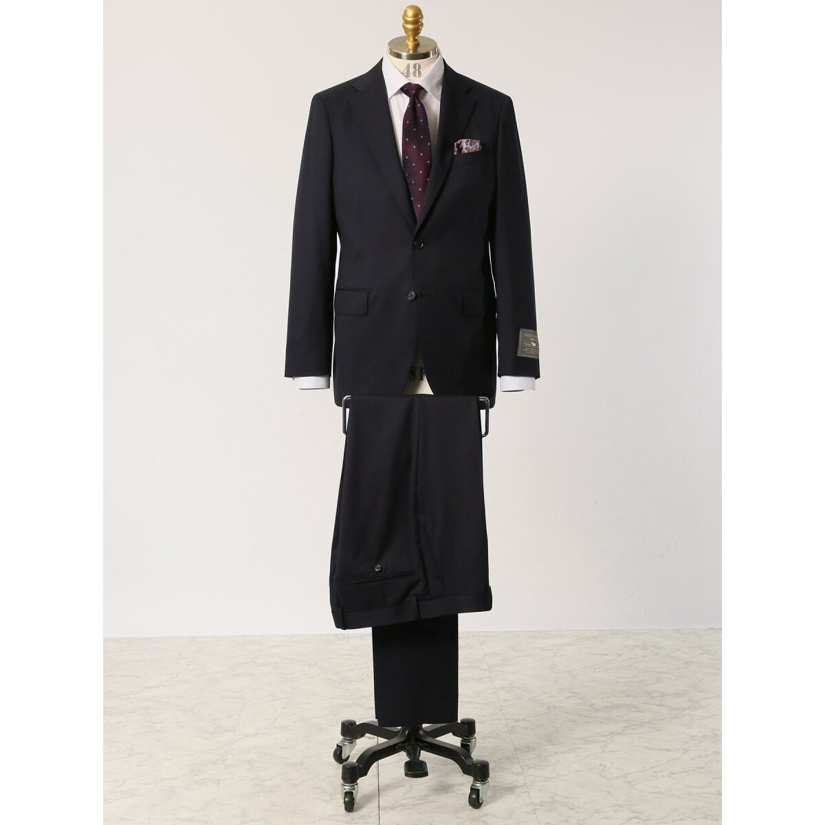 タカキュー（TAKA−Q）/スーティスト ウール100％ 2ボタン2ピース ビジネスセットアップスーツ 杢青 スーティスト ウール100％ 2ボタン2ピース ビジネスセットアップスーツ