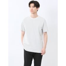 タカキュー メランジ 裏ボーダー クルーネック半袖Tシャツ