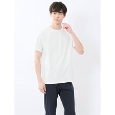 タカキュー ふくれバイヤスジャガード クルーネック半袖Tシャツ