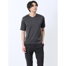 レノマ オム 千鳥ジャガード Vネック半袖Tシャツ
